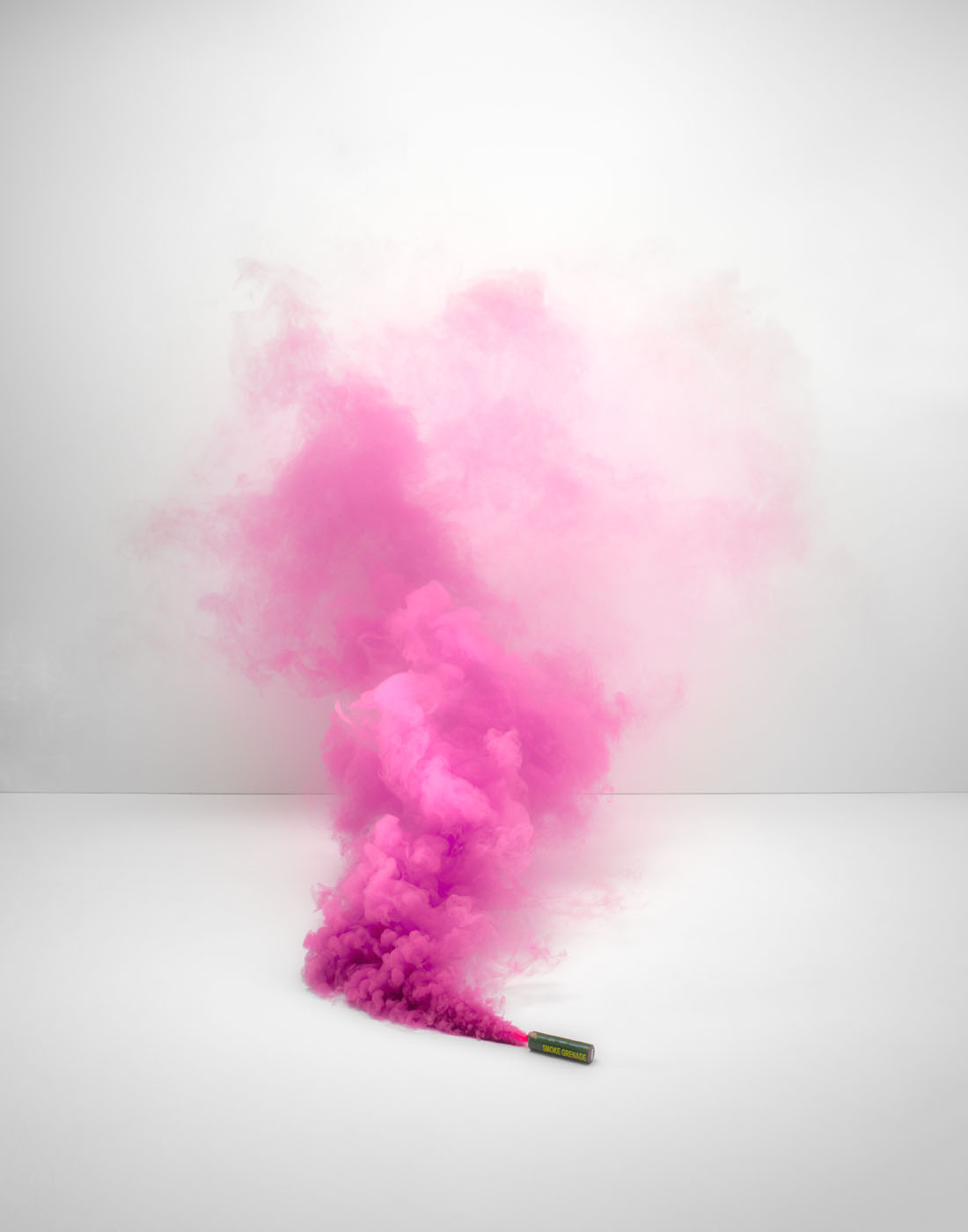 Pink smoke explosion by Alexander Kent London based still life and product photographer.