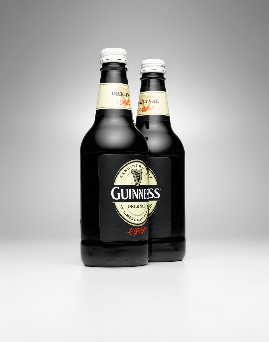 Guinness alcohol bottle by Alexander Kent London based still life and product photographer.