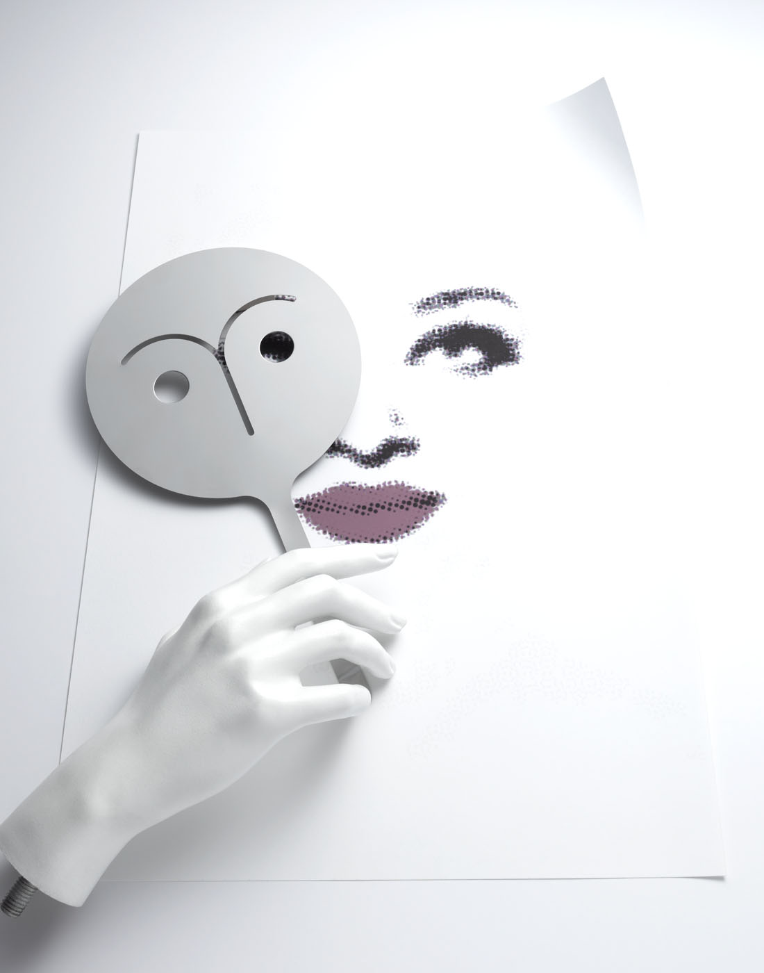 Paper mask by Alexander Kent London based still life and product photographer.