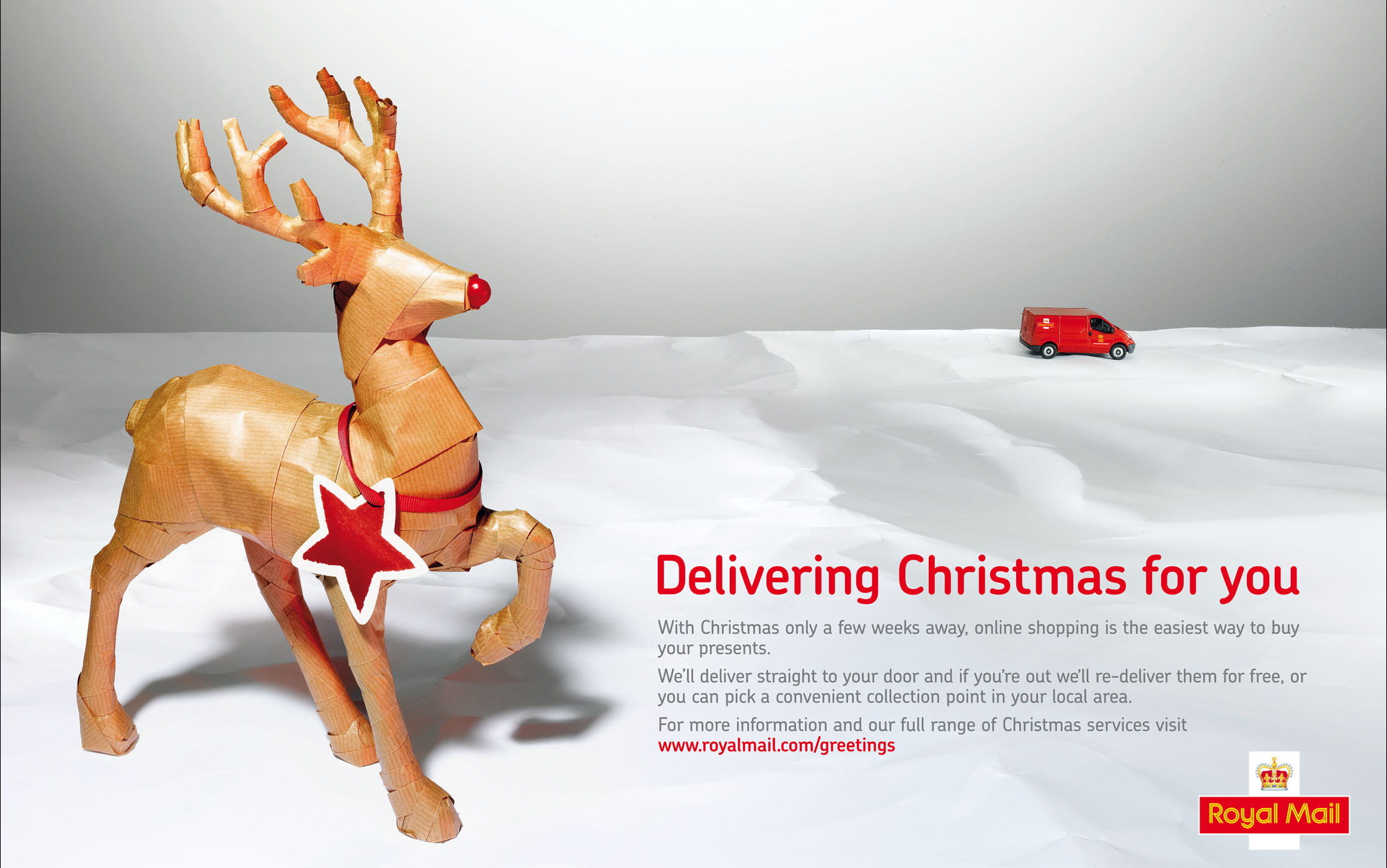 Deer wrapped in paper by Royal Mail by Alexander Kent London based still life and product photographer.